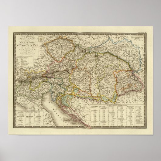 Zentralbalkanhalbinsel Österreich Ungarn Poster (Vorne)