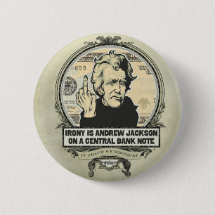 Zentralbank-Knopf Andrew Jacksons Button