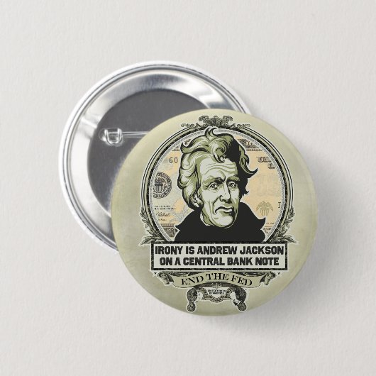 Zentralbank-Knopf Andrew Jacksons Button (Vorne & Hinten)