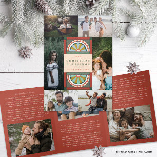 Zentralbogige Antiquitäten-Weihnachts-Newsletter Dreifach Gefaltete Urlaubskarte