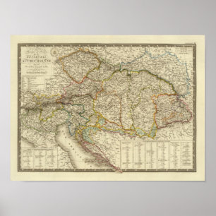 Zentrale Balkan-Halbinsel Österreich Ungarn Poster