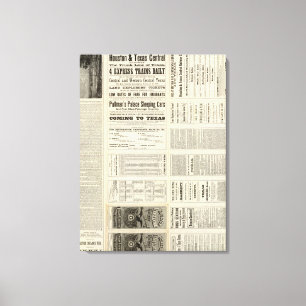 Zentrale Eisenbahn Houstons und Texas durch Texas Leinwanddruck