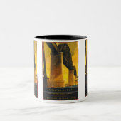 Zentrale Linien Castleton Abkürzungs-New York Zweifarbige Tasse (Mittel)