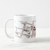 Zentrale Manchester-Karte Kaffeetasse (Links)