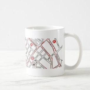 Zentrale Manchester-Karte Kaffeetasse