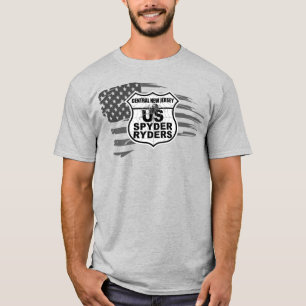 Zentrale New Jersey Sektion - Zerrissene Flagge sw T-Shirt
