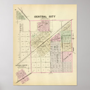 Zentrale Stadt Nebraska Poster