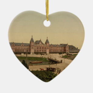 Zentrale Station, Amsterdam, die Niederlande Keramikornament