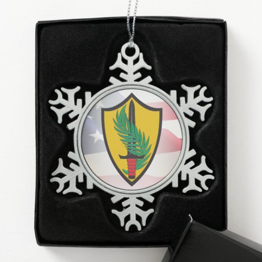 Zentraler Befehl CENTCOM Schneeflocken Zinn-Ornament (Box)