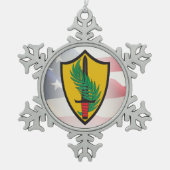 Zentraler Befehl CENTCOM Schneeflocken Zinn-Ornament (Vorderseite)
