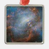 Zentraler Neutronenstern im Krabbennebel. Ornament Aus Metall (Vorne)