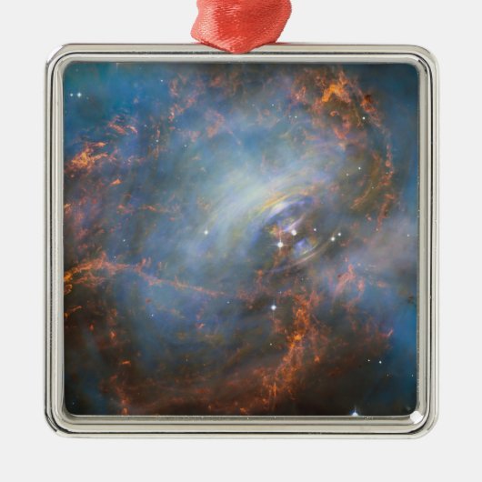 Zentraler Neutronenstern im Krabbennebel. Ornament Aus Metall (Vorne)