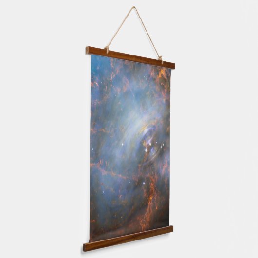 Zentraler Neutronenstern im Krabbennebel. Wandteppich Mit Holzrahmen (Gewinkelt)