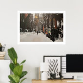 ZENTRALER PARKPLATZ IM SCHNEE POSTER (Heimbüro)