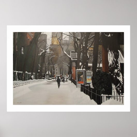ZENTRALER PARKPLATZ IM SCHNEE POSTER (Vorne)