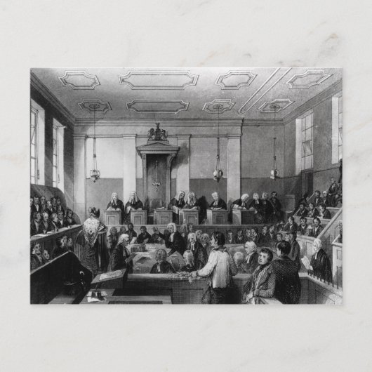 Zentraler Strafgerichtshof, das alte Bailey Postkarte (Vorderseite)