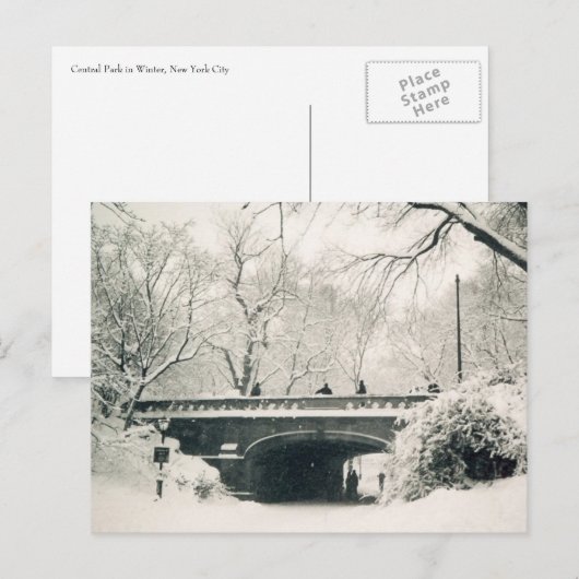 zentraler Winter Postkarte (Vorne/Hinten)