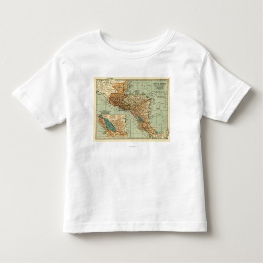 Zentrales AmericaPanoramic MapCentral Amerika 2 Kleinkind T-shirt (Vorderseite)