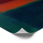 Zentrales Zen-Tempel-Horizont-Farb-Feld-Abstrakt Poster (Ecke)