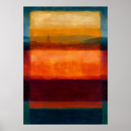 Zentrales Zen-Tempel-Horizont-Farb-Feld-Abstrakt Poster