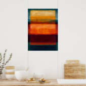 Zentrales Zen-Tempel-Horizont-Farb-Feld-Abstrakt Poster (Küche)