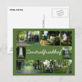 Zentralfriedhof Collage 2 Postkarte (Vorne/Hinten)