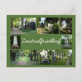 Zentralfriedhof Collage 2 Postkarte