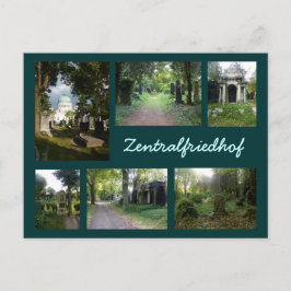 Zentralfriedhof Collage Postkarte