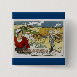 Zentralgewerkschaft der Landwirtschaften Frankreic Button