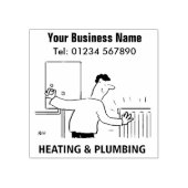 Zentralheizung für Klempner und Klempner Gummistempel (Prägung)