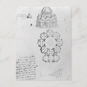 Zentralisierte Kirche und Schiffstechnik Postkarte