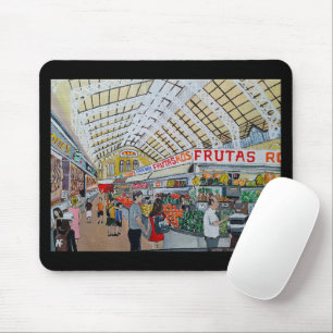 Zentralmarkt von Valencia Gemälde von Alfred Fox Mousepad