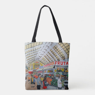 Zentralmarkt von Valencia Gemälde von Alfred Fox Tasche