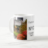 Zentralpark im Herbst individuelle Name Tasse (Vorderseite Links)