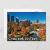 Zentralpark im Herbstwald New Yorks Postkarte (Vorne/Hinten)