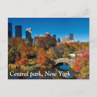 Zentralpark im Herbstwald New Yorks Postkarte