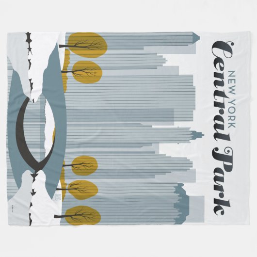 Zentralpark, NYC - Schnee Fleecedecke (Vorderseite (Horizontal))