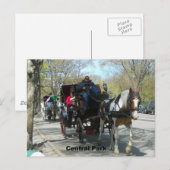 Zentralpark, Pferd und Beförderung Postkarte (Vorne/Hinten)