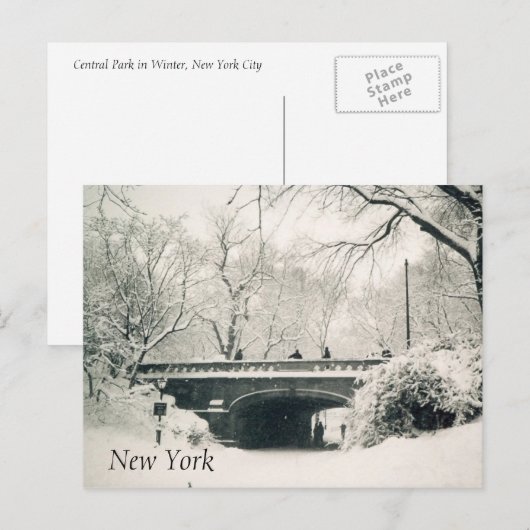 Zentralpark Postkarte (Vorne/Hinten)