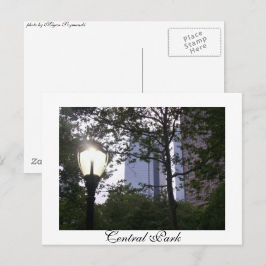 Zentralpark Postkarte (Vorne/Hinten)