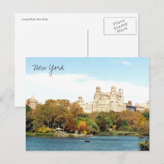 Zentralparkfarben Postkarte (Vorne/Hinten)