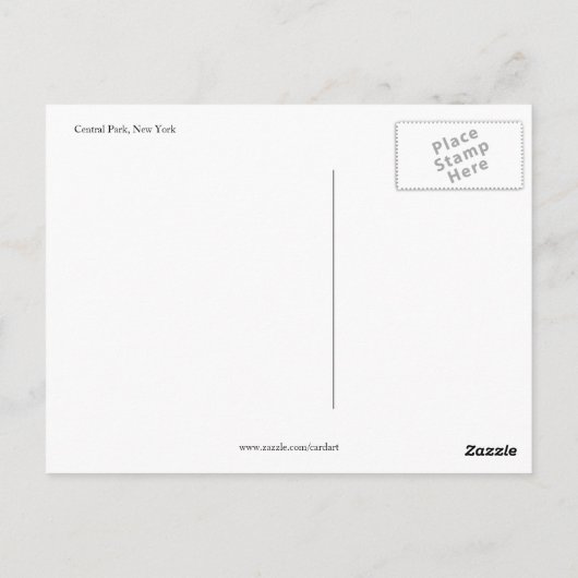 Zentralparkfarben Postkarte (Rückseite)