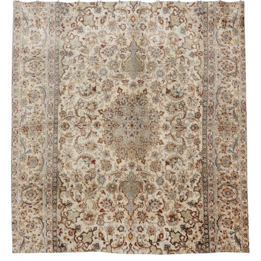 Zentralpersien Blauer Tan  Duschvorhang (Vorderseite)