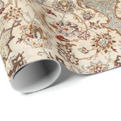 Zentralpersien Blauer Tan Geschenkpapier (Rolleneckpunkt)