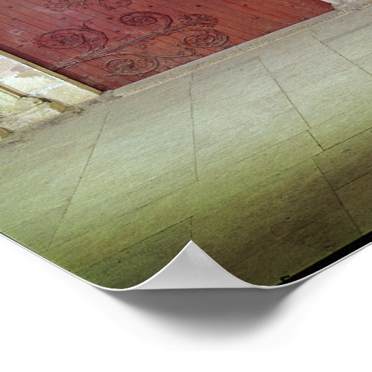 Zentralportal Narthex Church Sainte-Madelain Poster (Ecke)