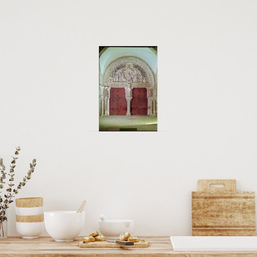 Zentralportal Narthex Church Sainte-Madelain Poster (Küche)