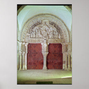 Zentralportal Narthex Church Sainte-Madelain Poster