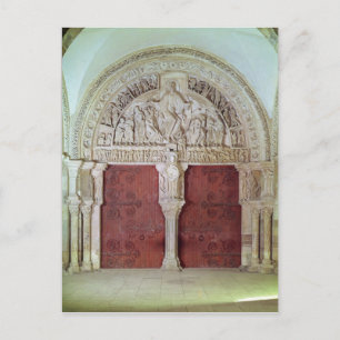 Zentralportal Narthex Church Sainte-Madelain Postkarte
