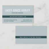 Zentrierende Aufmerksamkeit Grünstreifen grau beru Visitenkarte (Vorne/Hinten)