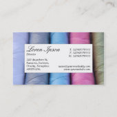 Zentrieretikett - Rollen aus Baumwolle Visitenkarte (Rückseite)